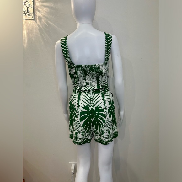 Farm Rio Green and White Romper - Picture 5 of 14